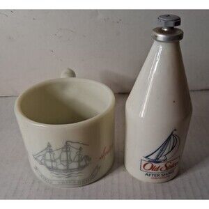 Vintage Old Spice After Shave Full 4.25oz Star Cap Plus Shaving Mug